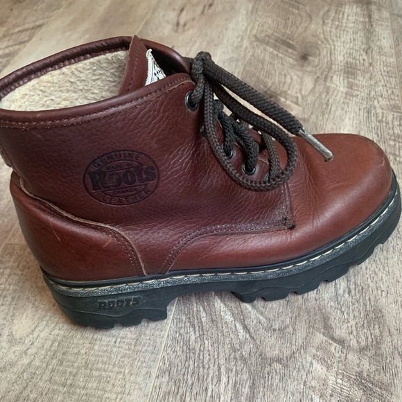Roots Canada Boots Tuff Brown Leather Lace Up Lug Work Heavy Men 4.5 Women 6.5 - Picture 14 of 14